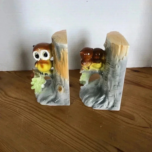 Vintage Giftcraft Anthropomorphic Owl Book Ends - Picture 4 of 12